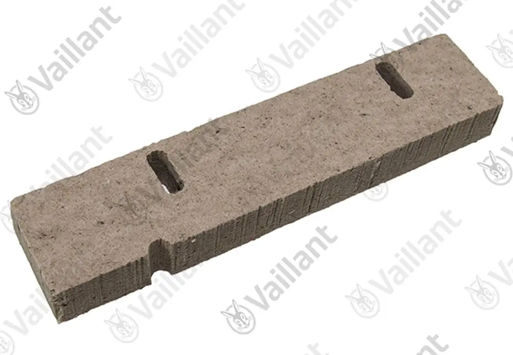Vaillant Isolierung in rechteckiger Form mit zwei Ausschnitten, die eine graue, strukturierte Oberfläche aufweist.